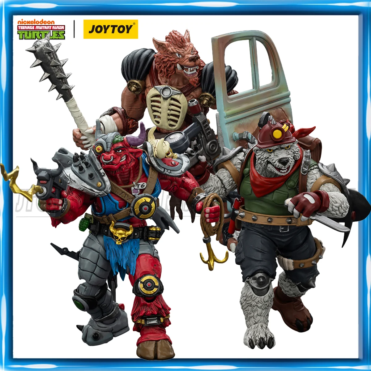 

[Available in Asia] JOYTOY 1/18 Action Figures Ninja Turtles TMNT Rahzar Groundc Dirtbag Anime Figures Toys Model