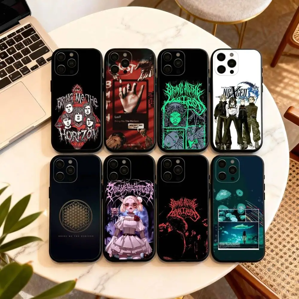 

B-Bring Me The H-HorizonsS BMTH Phone Case For iPhone 17,16,15,14,13,12,11 Plus,Pro Max,XS,Soft Silicone Black Cover