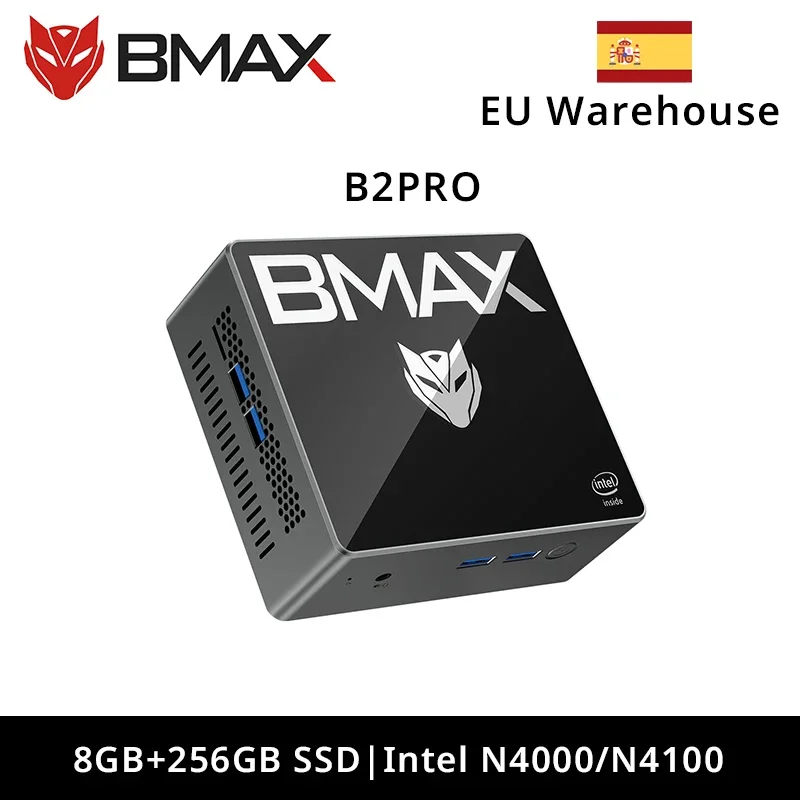 BMAX-B2 Pro Mini PC, Windows 11, Tout En Un, HDMI, Intel N4000, N4100, 8 Go De RAM, 256 Go SSD, Intel UHD Fouling 600