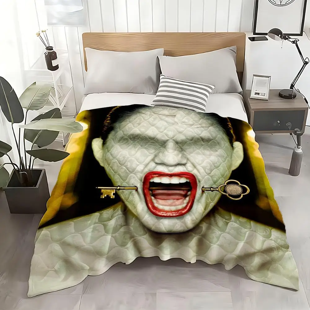Cobertor de Flanela American Horror Story: Macio, Amigável para Crianças, Quente, Antiestático, Lavável, Para Sofá e Cama