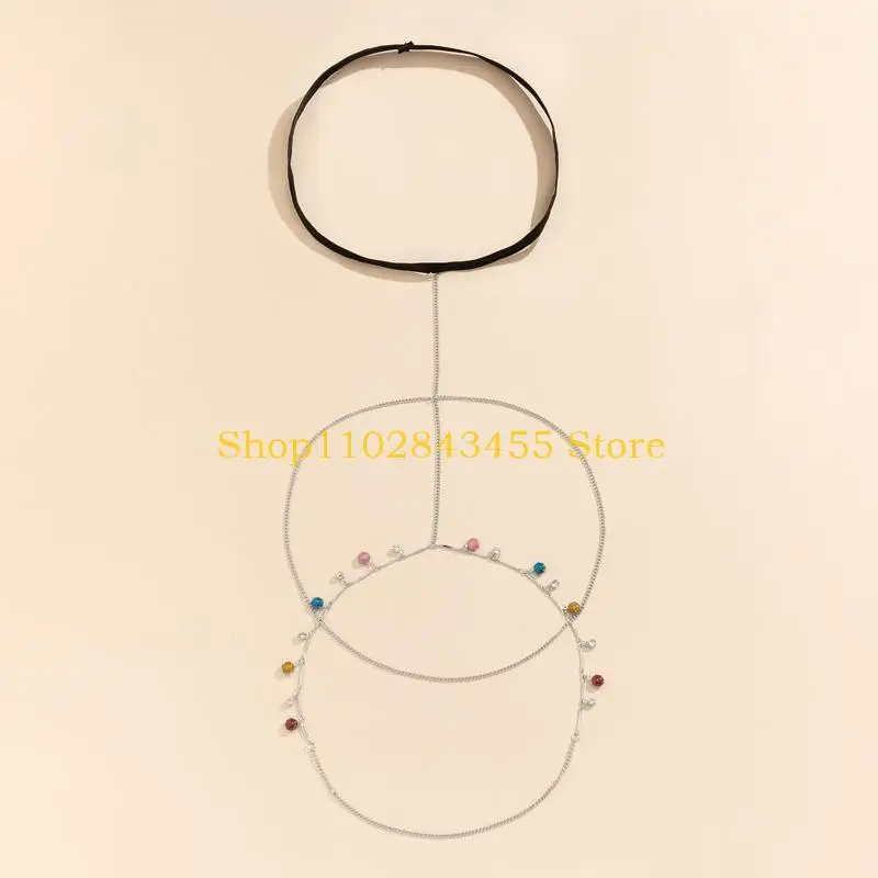 Joli chaîne jambe à pampilles fruits pour femmes, chaîne cuisse gothique, bijoux discothèque mignons, Halloween