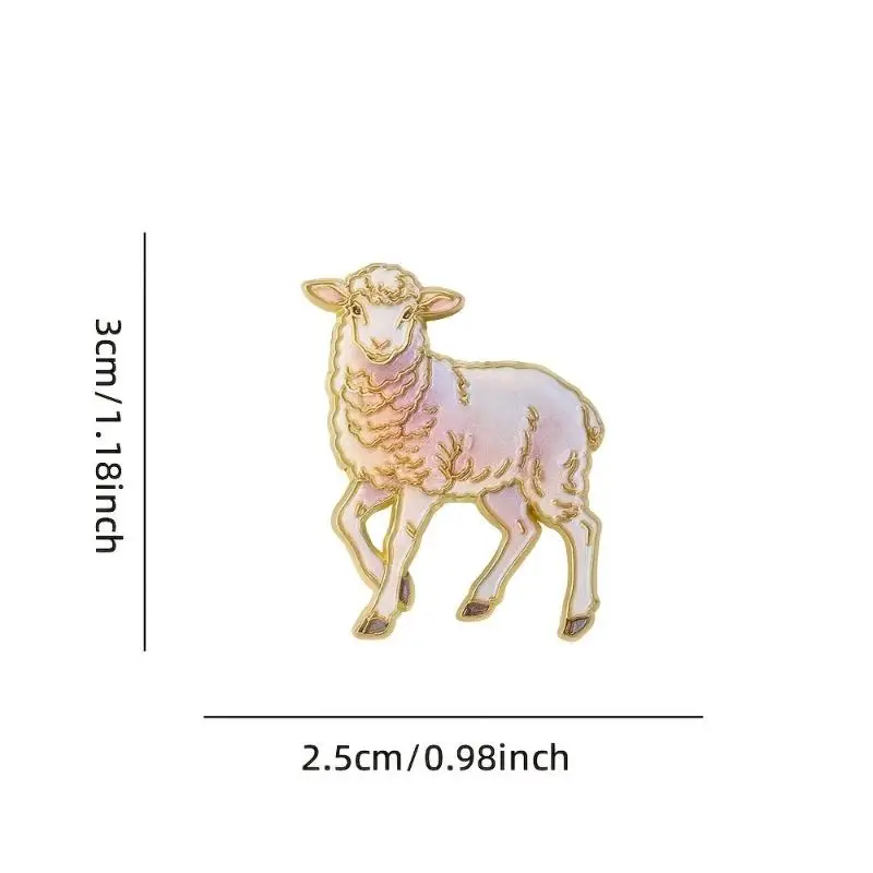 Durable Curly Sheep Brooch Unisex 2027 Year of the Sheep Themed Pin for Party Office Outfit Birthday Gift