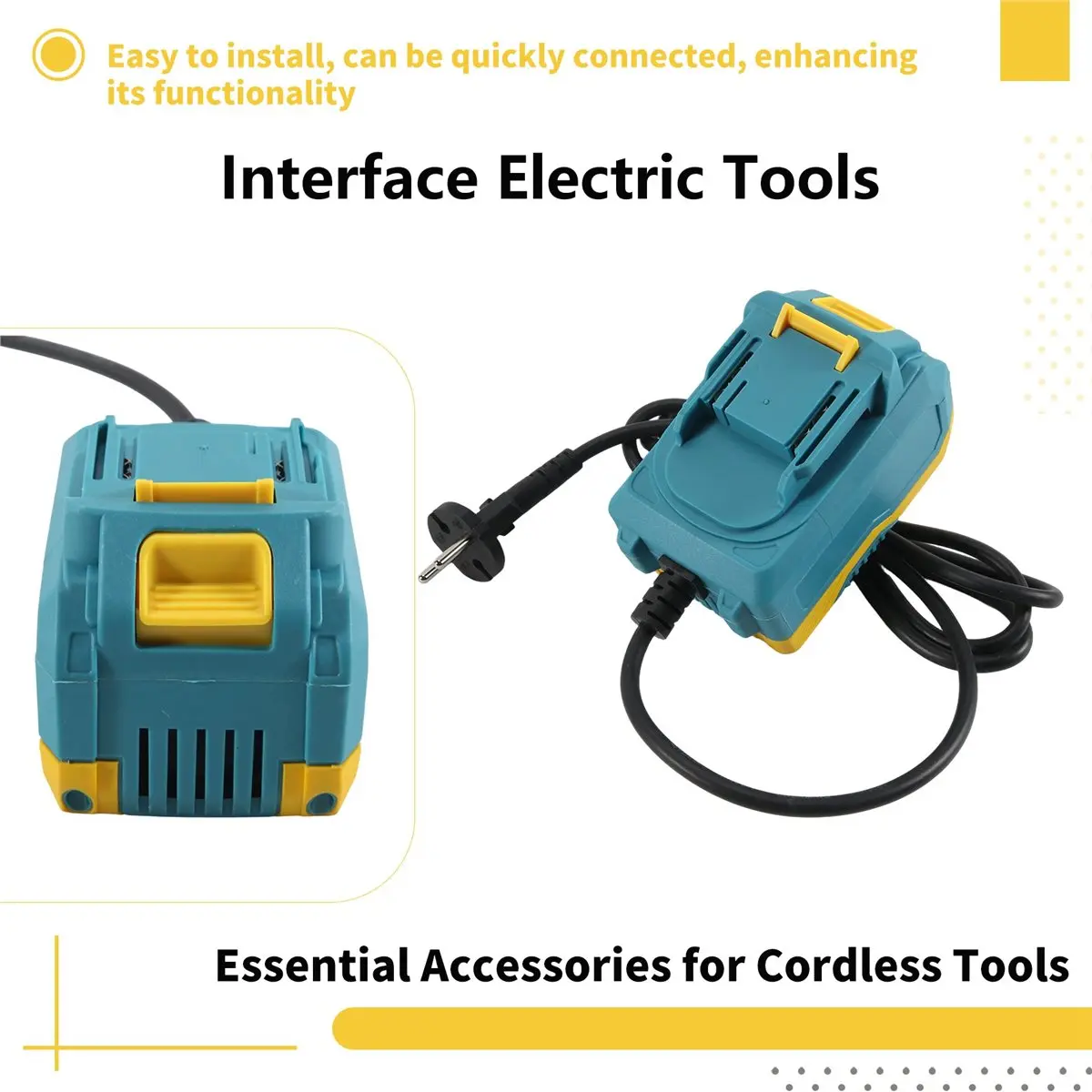Goodprice 20V/35A DC Power Adapter for Makita 18V Interface Electric Tools, EU Plug