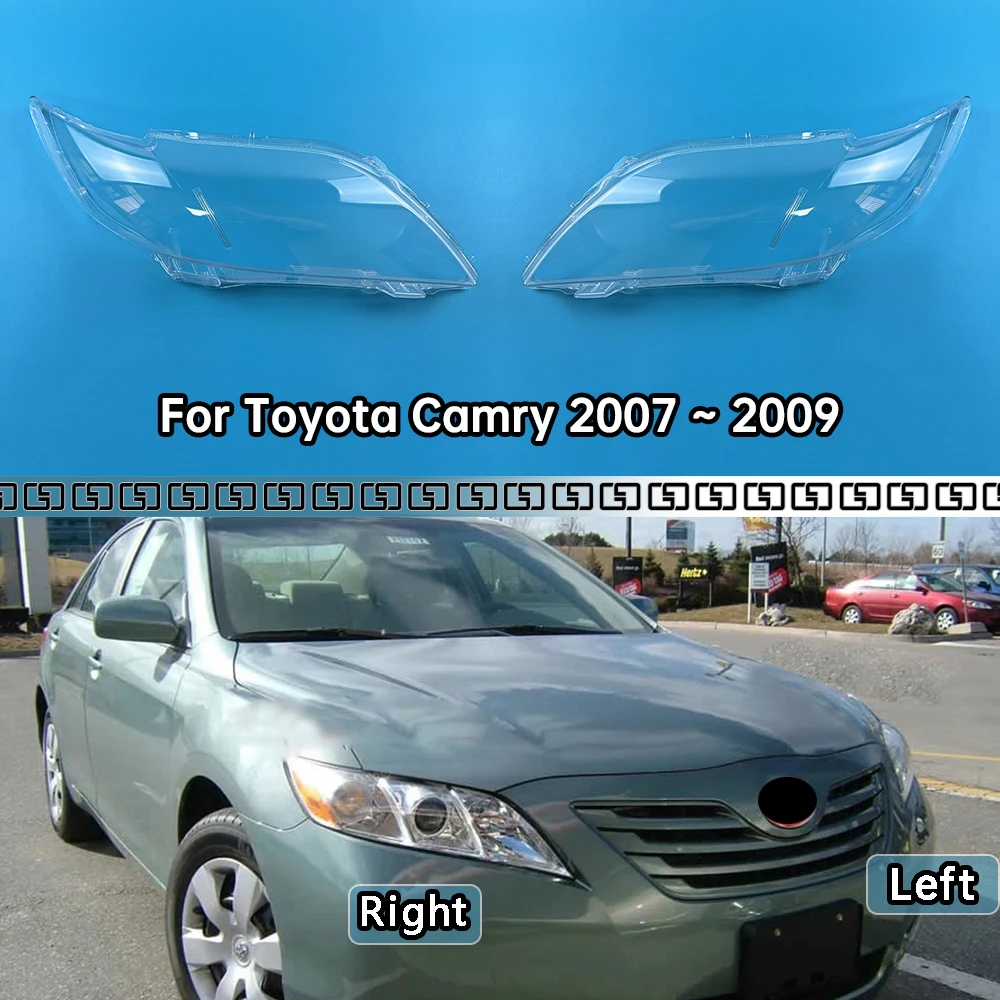 

For Toyota Camry 2007 2008 2009 Front Headlamp Cover Transparent Lampshades Lamp Shell Masks Headlight Shade Lens Plexiglass