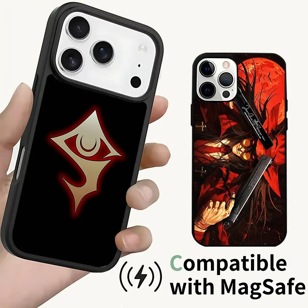 

Anime A-Alucard H-Hellsing Phone Case For iPhone 17,16,15,14,13,12,11,Pro,Max,Plus,Mini,SE4,E Magnetic Magsafe Wireless Charging