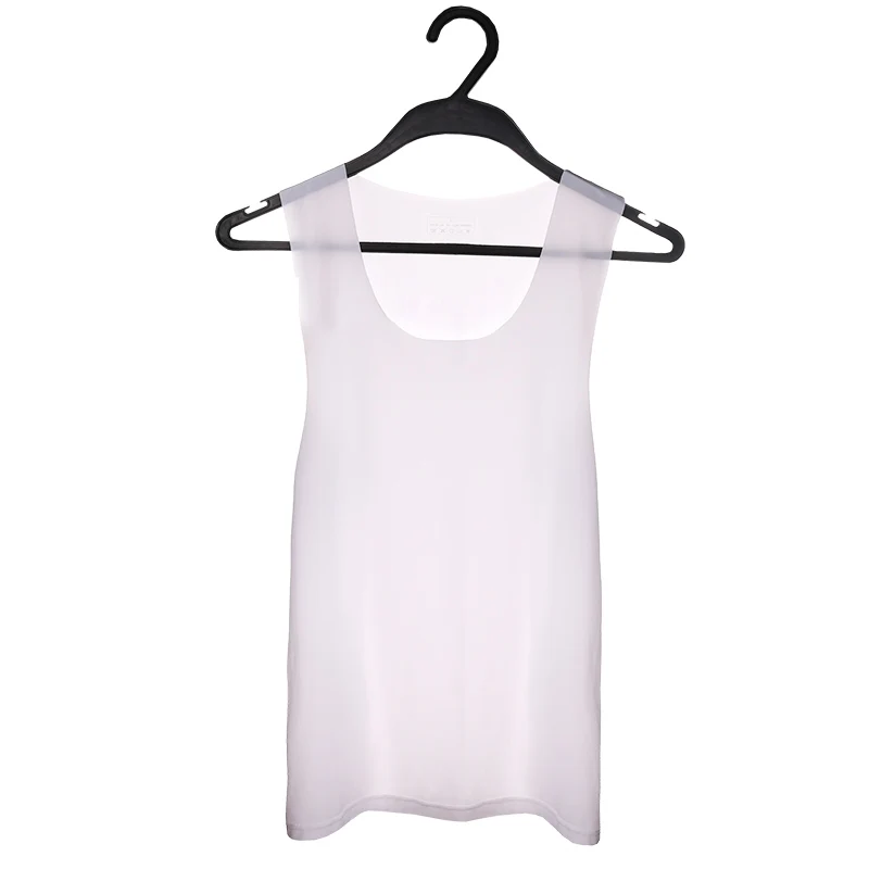 Men\'s Ice Silk Sports Seamless Solid Color I-Shaped Sweat Vest Single-Piece Sleeveless Tight Fitness One-Piece Bottoming Shirt