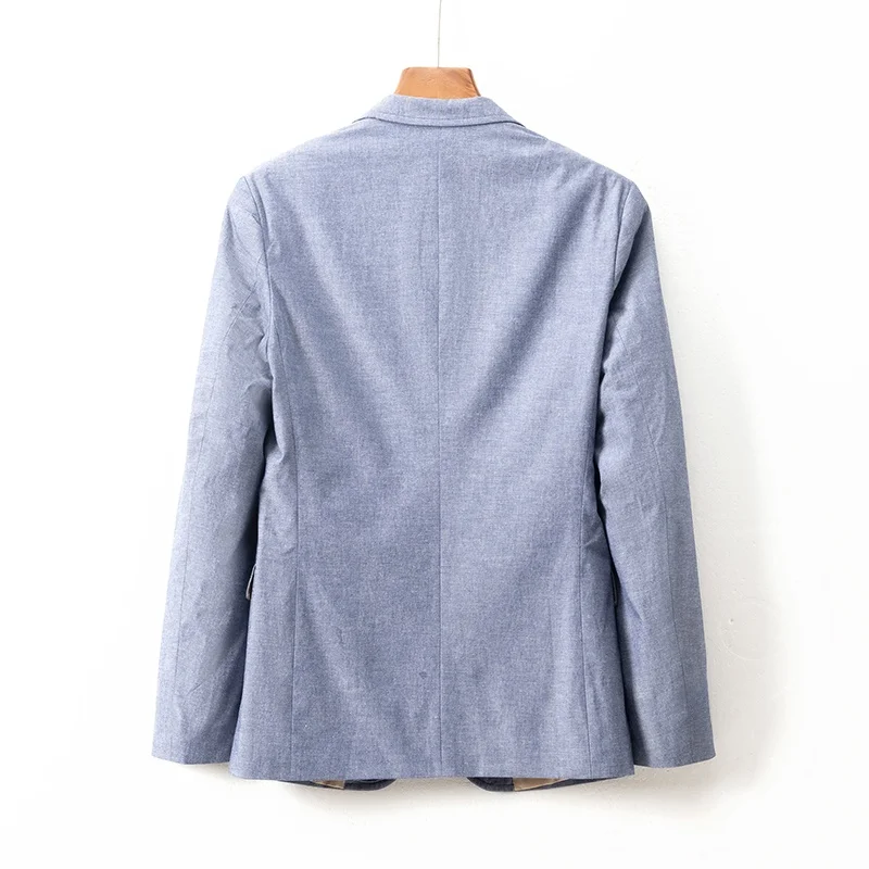 بدلة غير رسمية للشباب لربيع وخريف 2024 من Faionable Busin مناسبة لملابس خارجية طويلة Sve للارتداء اليومي #2