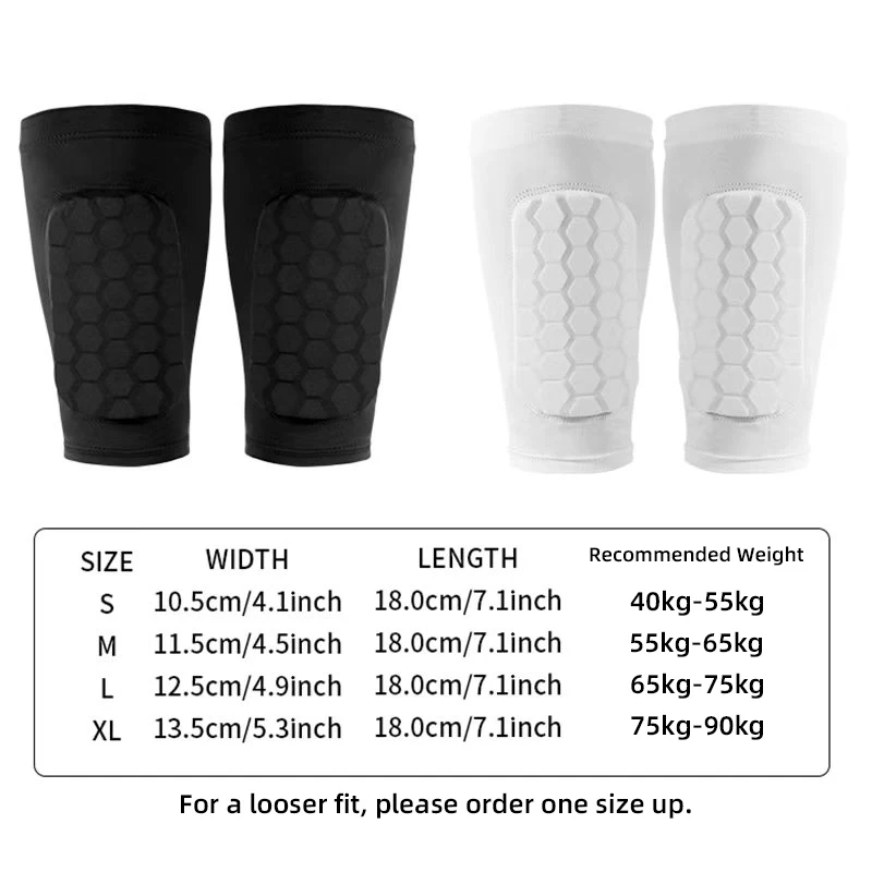 1 Pair / Single Soccer Shin Guards Honeycomb EVA Pads, Non-Slip Breathable Calf Sleeves for Adults & Youth Football Training