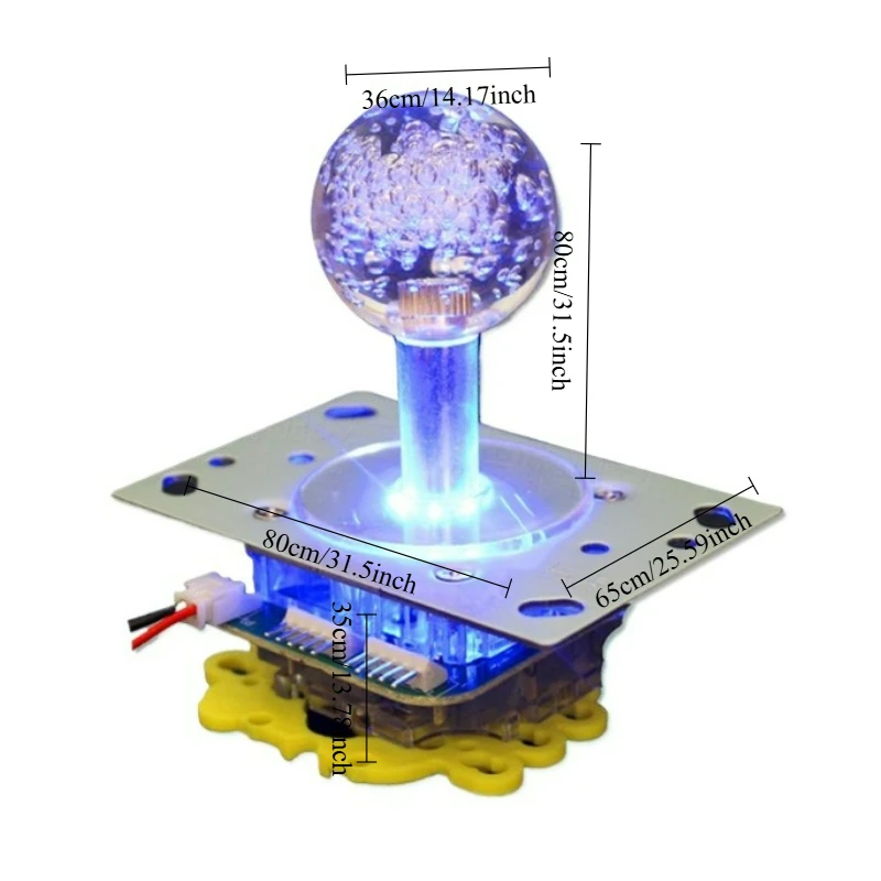 Colorful LED Arcade Joystick Taiwan Juean Illuminated Gaming Controller for Coin Operated Machine Coin Operated Games
