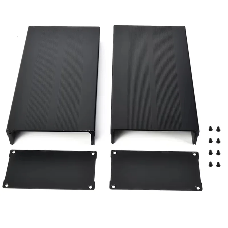 

【B07R】Electronic Case Enclosure 55X106x200mm Aluminum Alloy DIY Sand Black Project Box Electronic Protection Case