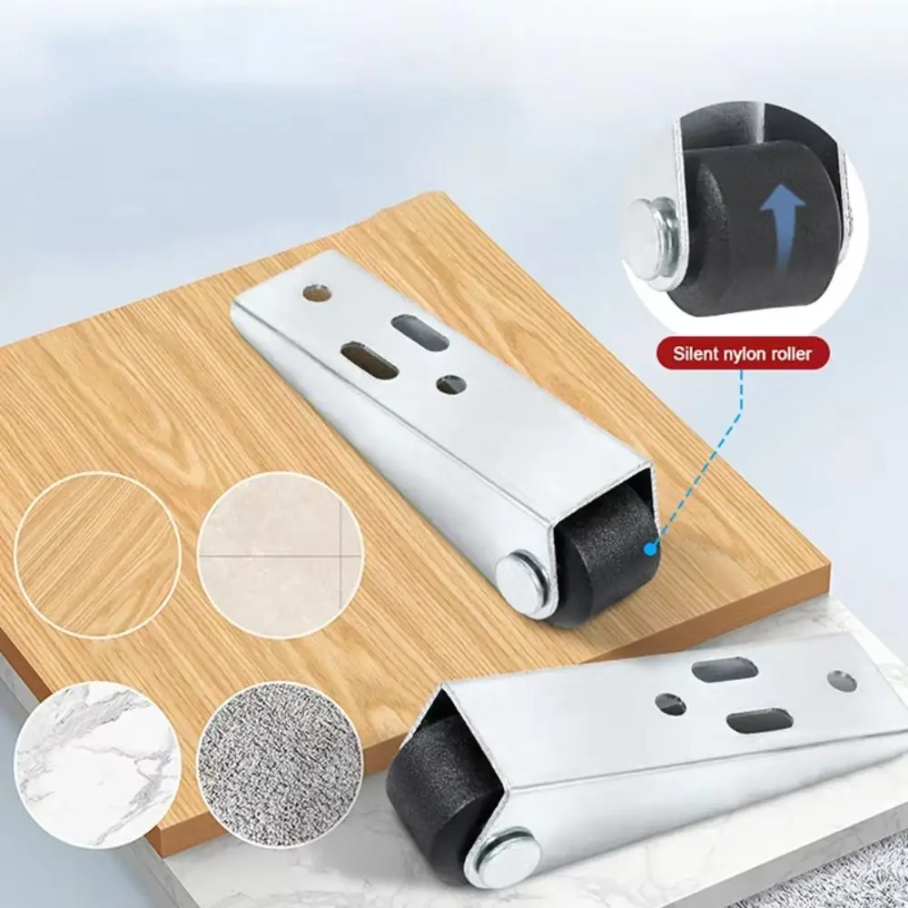 Silent Right Angle Directional Rollers Aluminum Alloy Effortless Sliding Door Track Pulley Telescopic Multi-purpose