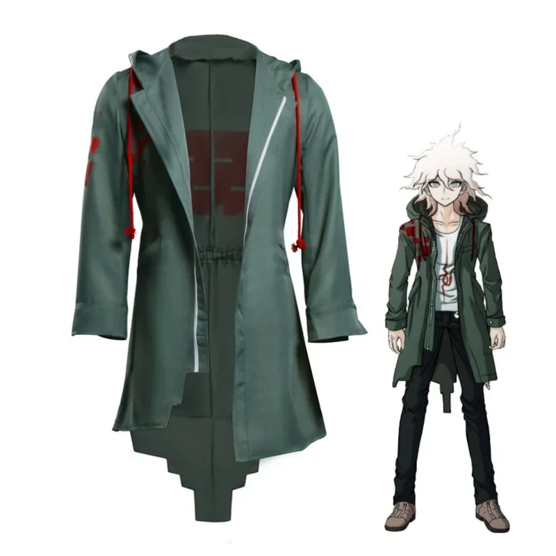 Takerlama Super Danganronpa 2 Nagito Komaeda-Conjunto de chaqueta y camiseta de Cosplay, Disfraces de Halloween para hombres y mujeres, ropa de Anime para adultos