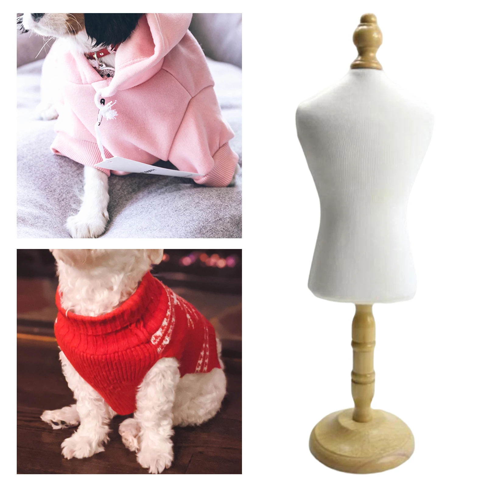 Mini Doll Dress Form Pet Mannequin Rack Display Rack for Cat Dog Clothes Hanger Sewing Mannequin Stand Doll Cloth Shelf Display