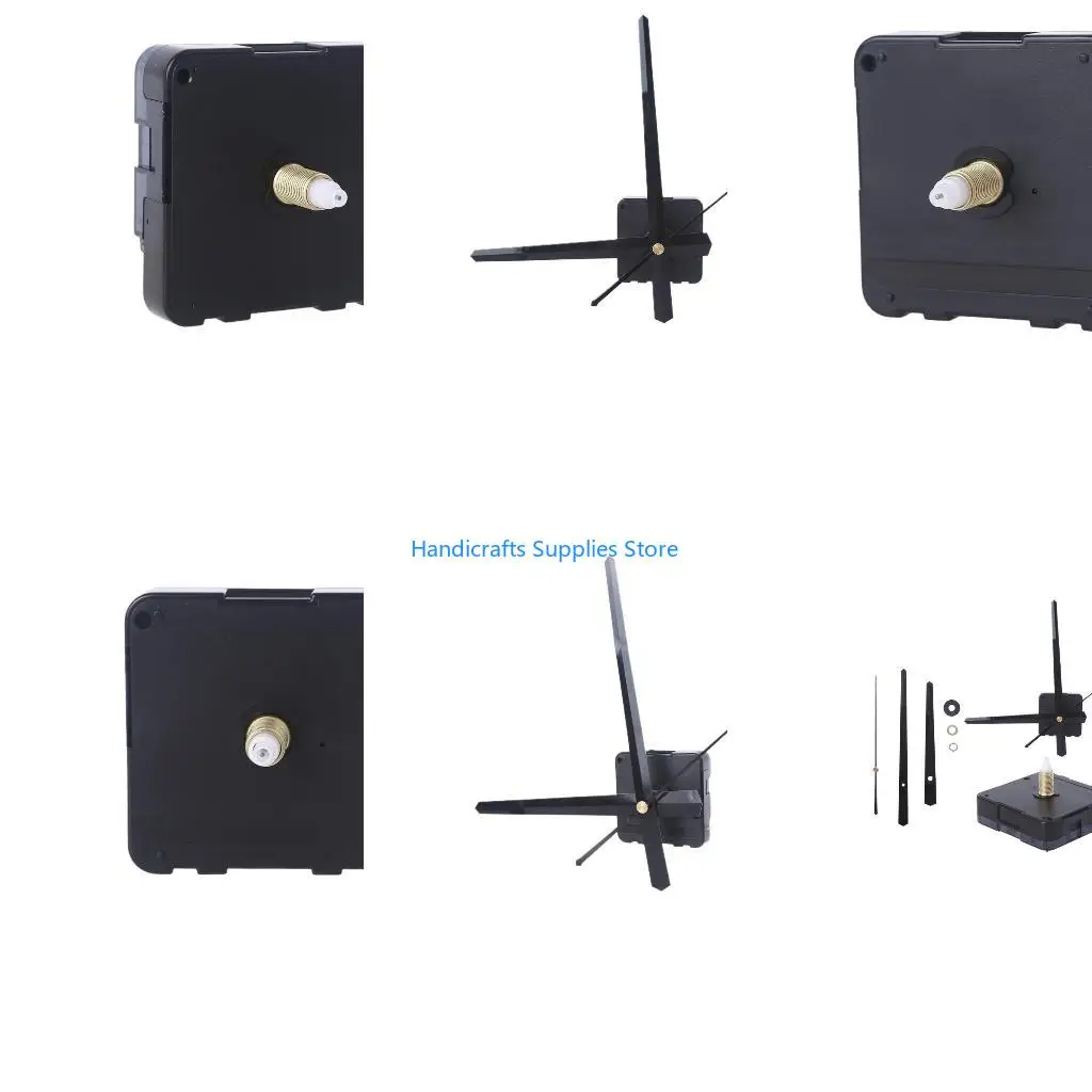 R1WA DIY Wall Clock Movement Mechanism with Hands Long Shaft Silent Battery Operated Repair Parts Replacement Set