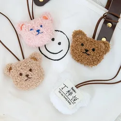 Cute Cartoon Plush Bear Keychain for Girls Name Tag Animal Doll Pendant Schoolbag Ornament Cup Accessories Gift