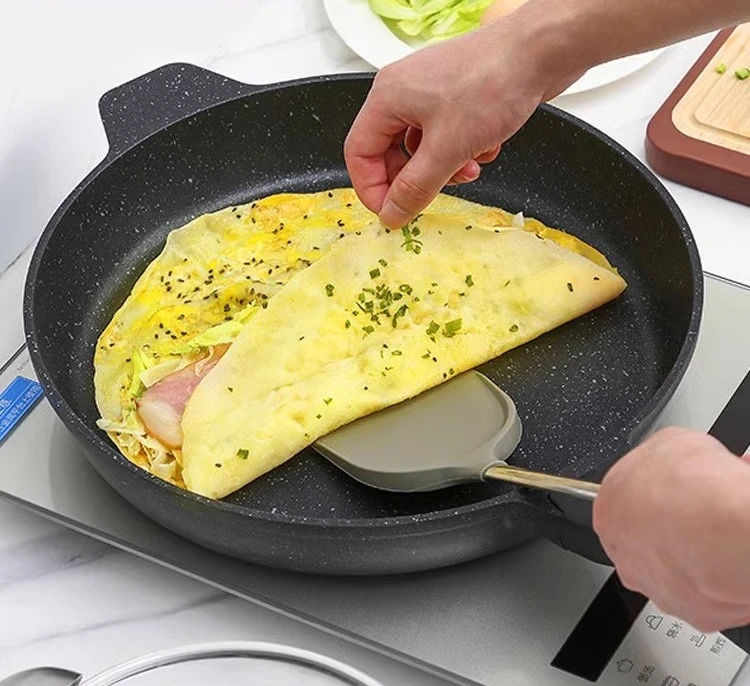 

Flat bottom, Maifan stone color, non-stick, pancakes 32cm household, frying pan