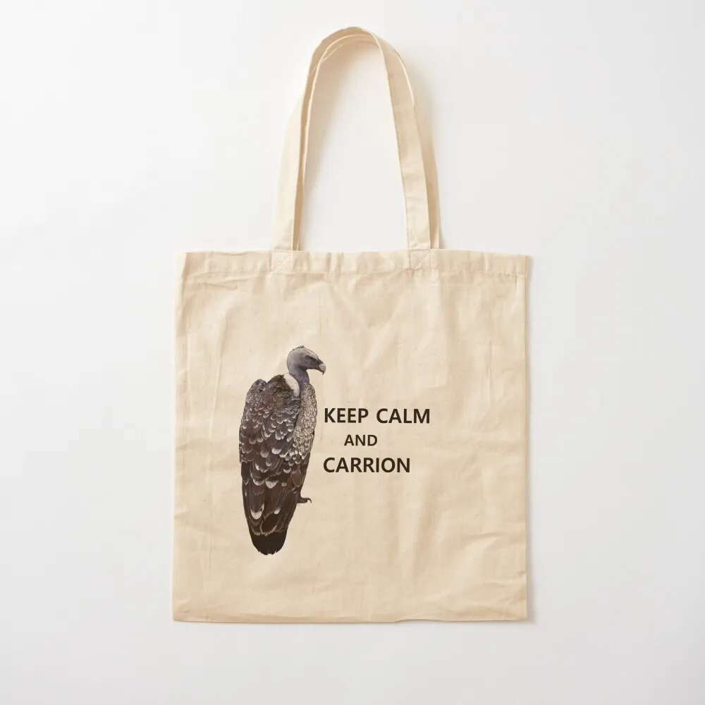 

Keep calm and carrion Tote Bag tote bags men shopping logo for beach canvas Canvas