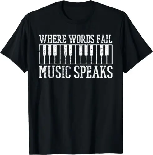 Piano Keyboard Pianist Music Teacher Gift Idea Tee T-Shirt S-5XL