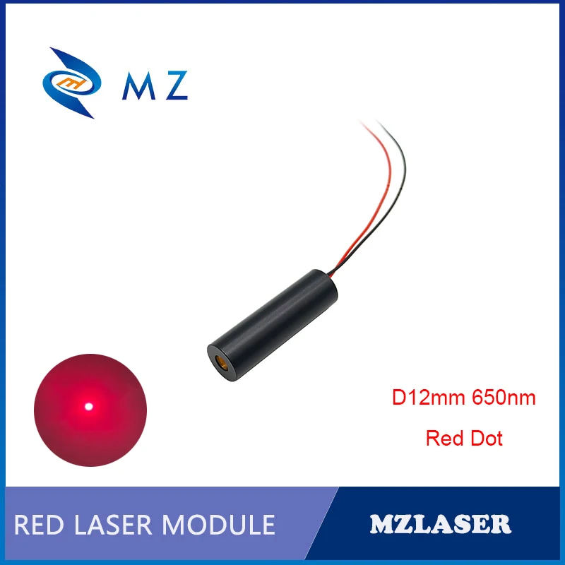 

Hot Selling Compact D12mm 650nm 50mw 3V 5V 12V 24V Red Dot Laser Diode Module Glass Lens CW Circuit Model Industrial Grade