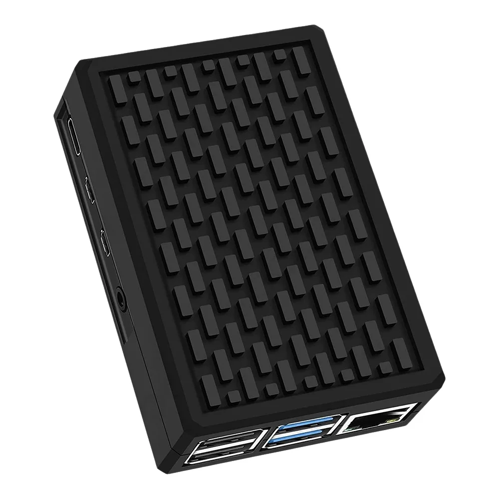 Aluminiowa obudowa Raspberry Pi 4, metalowa obudowa Raspberry Pi 4 Model B z pasywną kolumną chłodzącą i podkładkami termicznymi Pi4 Shell Box — zdjęcie produktu 7