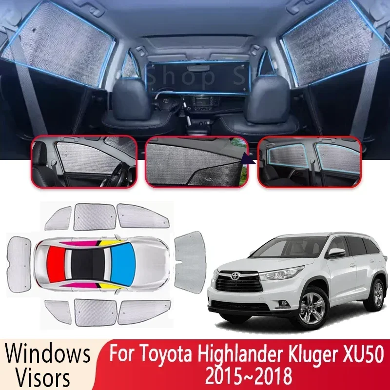 

Солнцезащитный козырек для Toyota Highlander Kluger XU50 2015 ~ 2018 2016, солнцезащитный козырек на лобовое стекло, теплоизоляция, автозапчасти, аксессуары для солнцезащитного козырька