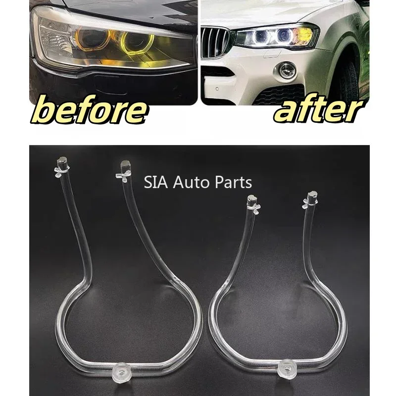 NEW Daytime Running Light Tube Daily Head Lamp Tube DRL Headlight Light Guide Strip For BMW X3 X4 F25 F26 2014-2017