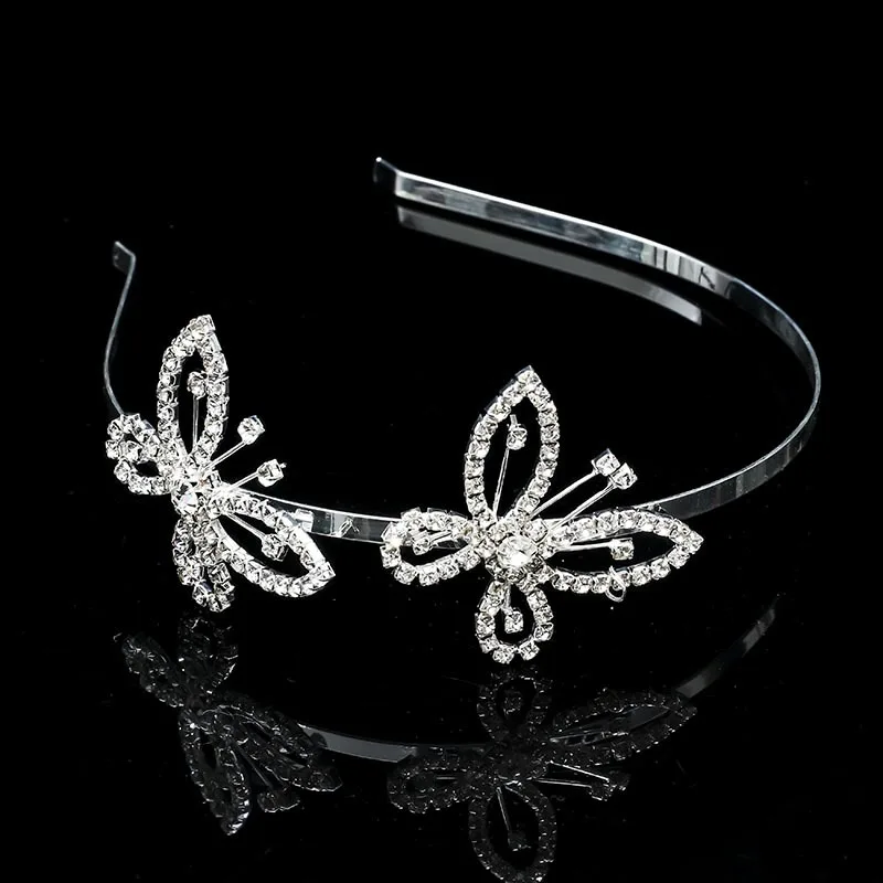 Deluxe butterfly hair bands women\'s vintage hair bands headbands bridal bridesmaid headdress metal crown hair bands