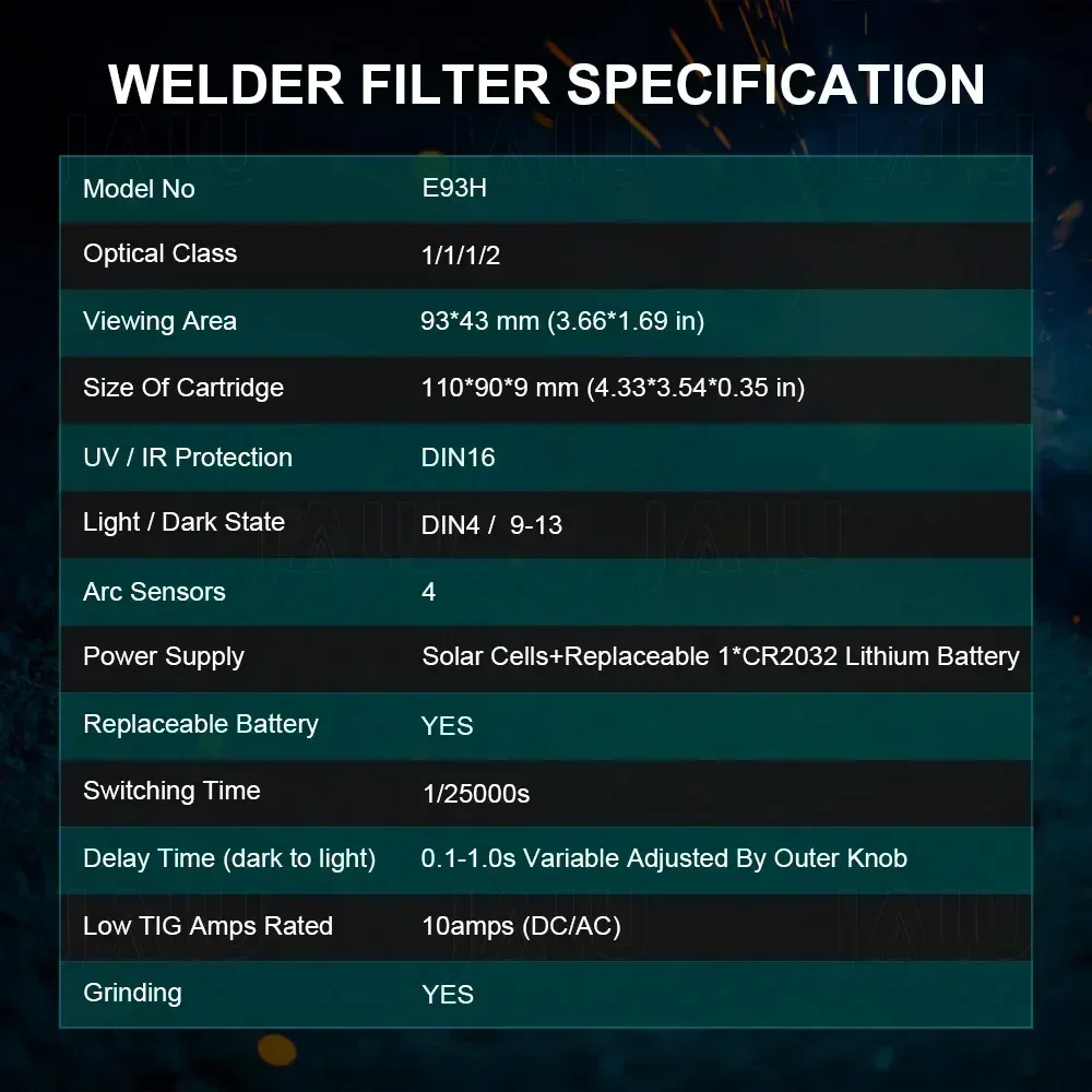 Welding Helmet Capacete Careta Para Soldar Welding Mask 1/25000s DIN4/9-13 Solar Cells Li Battery  Mascara De Solda Automatica