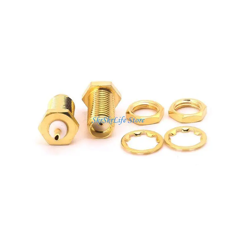 E65E 10pcs SMA-KY RF Connectors SMA Female Nut Bulkhead Handle Deck Clip Solder Cup