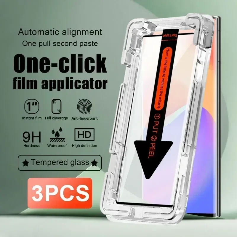 3Pcs Dust Free Cabin Screen Protector For Samsung Glaxy S20 S22 S23 S24 FE Ultra Tempered Glass S21 Plus Protective Film