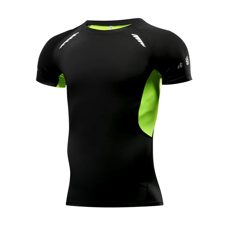 T-shirt da corsa a compressione da uomo Fitness Tight Manica lunga Camicie sportive Allenamento da jogging Top Abbigliamento sportivo da palestra