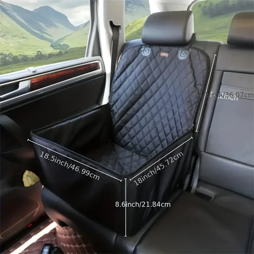 Imagen 1 del producto Funda de tela para asiento de coche para perros, acolchada, impermeable, antideslizante, adecuada para aumentar la altura de los asientos en automóviles, camiones y SUV -
