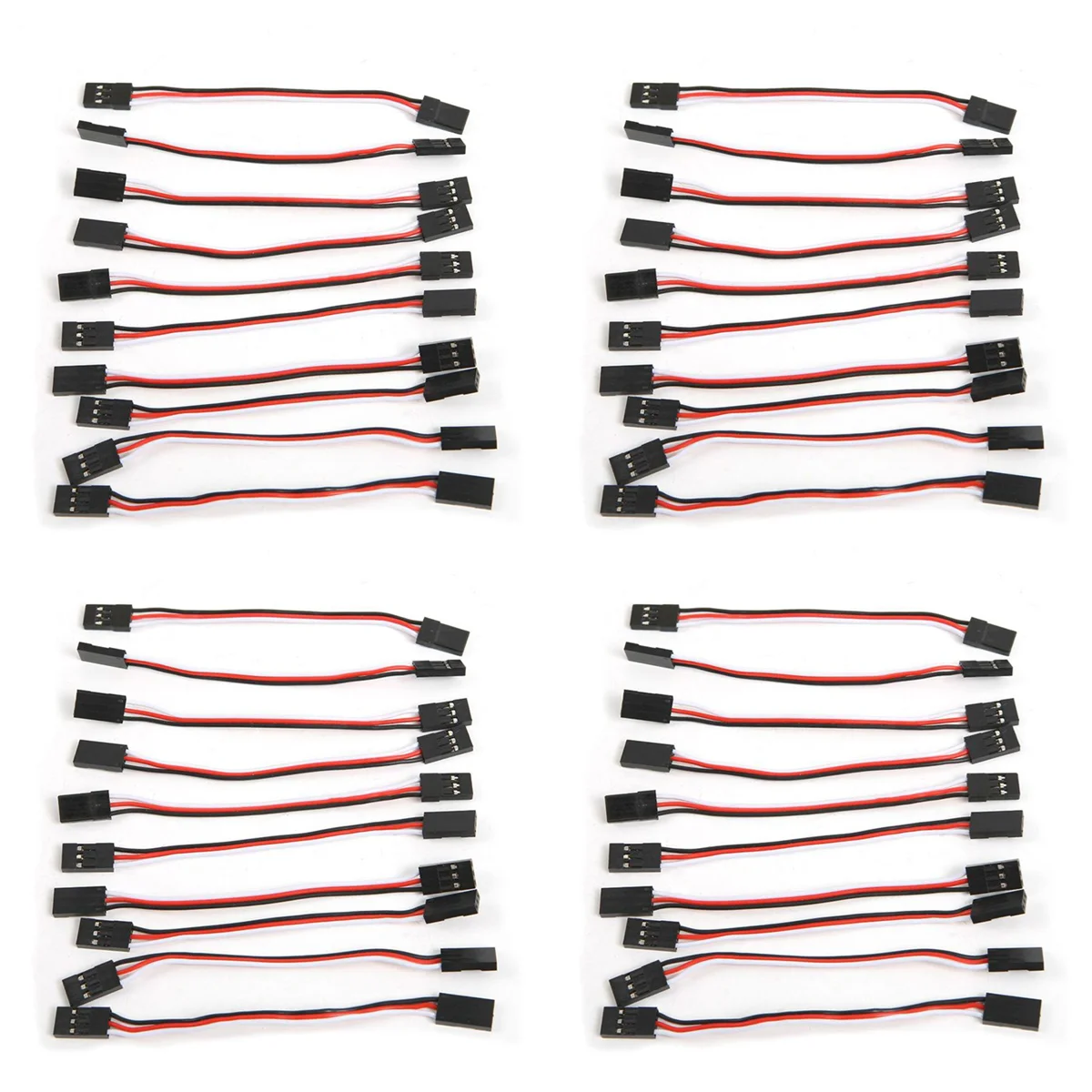 REPLA-40Pcs 10 سم كابل سلك من الرصاص المؤازر ذكر إلى ذكر