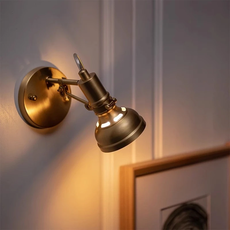 

Creative Wall Minimalist Living Room Full Copper Light Luxury Minimalist Wall Light Modern Bedroom Nordic Light