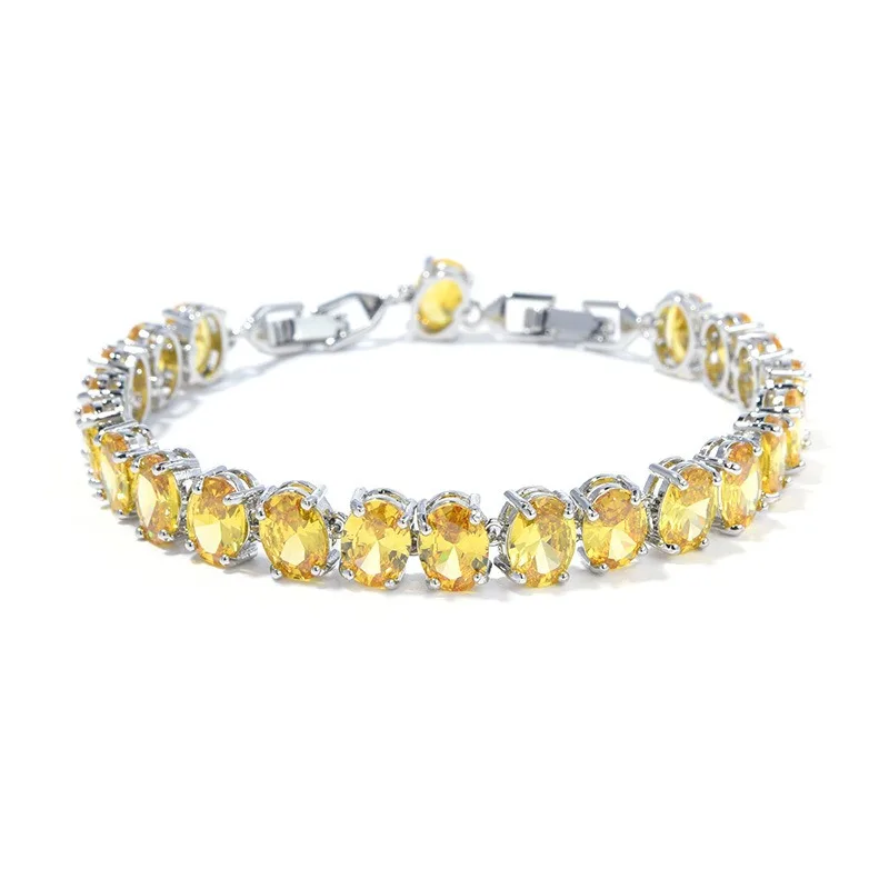 Cubic Zirconia Tennis Bracelet Iced Out Chain Bracelets For Women Men Silver Color Men Bracelet CZ Chain Homme Jewelry