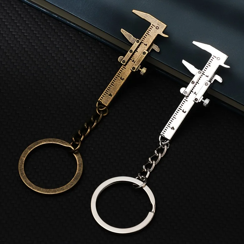 Miniature Vernier Scale Key Chain Measuring Tool Alloy, Removable Precision Miniature Pocket Vernier Caliper