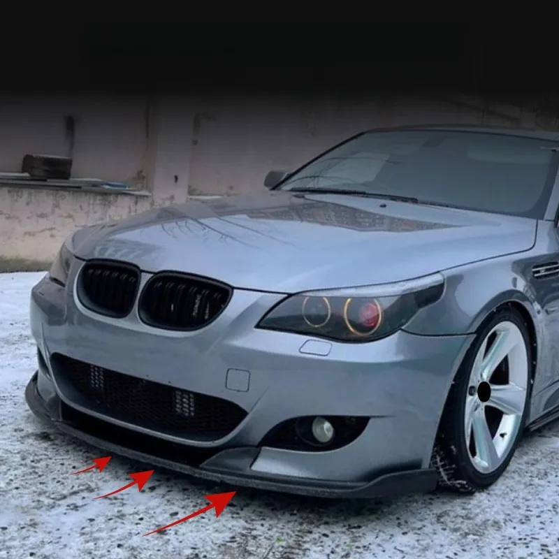 

For BMW 5 Series E60 E61 M5 2005-2010 Front Bumper Lip Splitter Spoiler Diffuser PP Frontal Body Kit Gloss Black Car Accessories