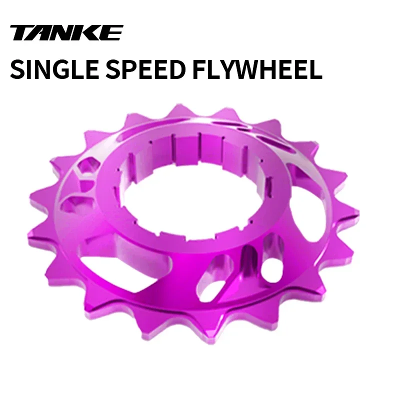 TANKE-Single Speed Flywheel Conversion Kit,18T,Cassette Cog,MTB Road Bike Sprocket for Freewheel Chain,7075 aluminum alloy CNC