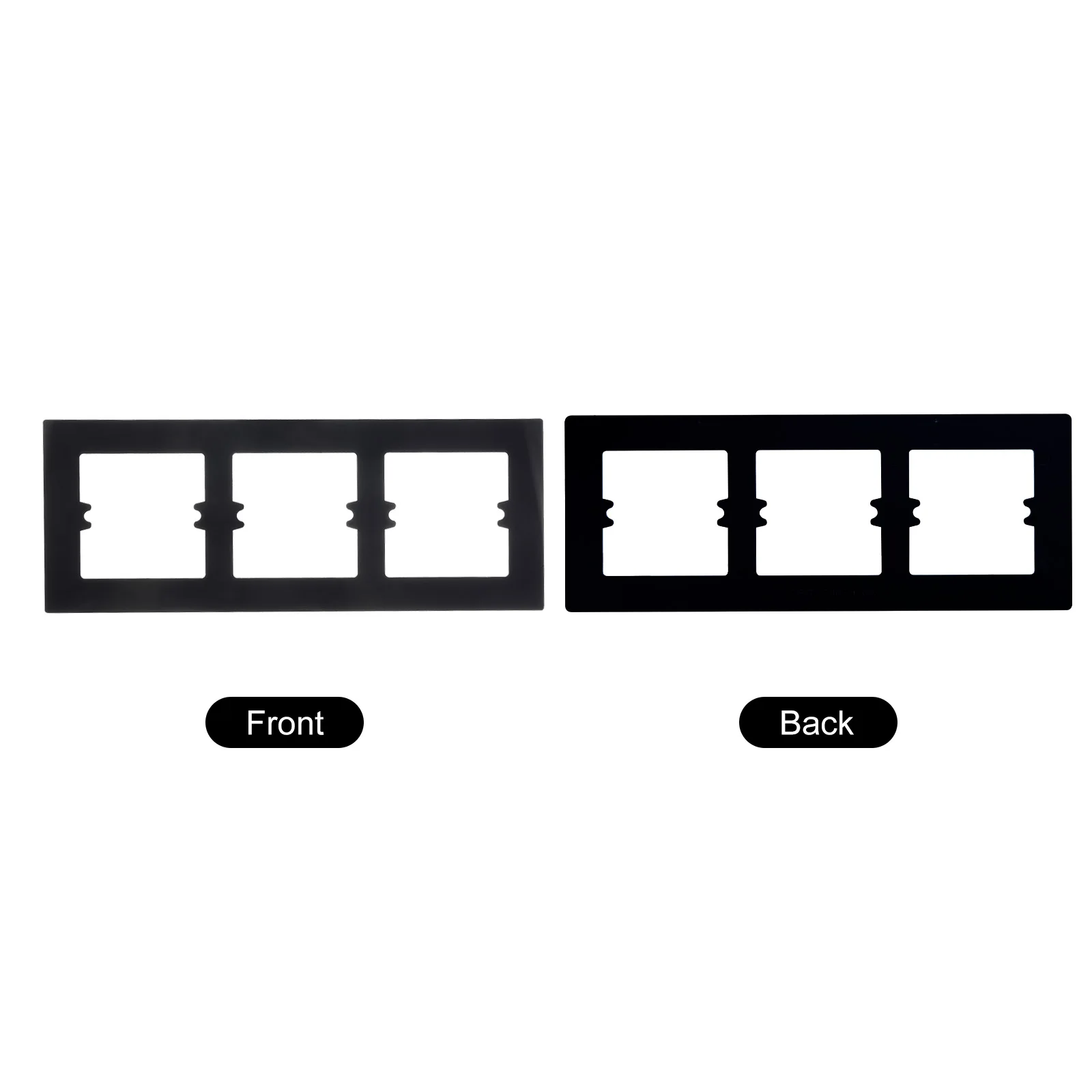 1-5Pc Switch Surround Plate Wall Panel Decoration Single/Dual/Three Gang Switch Socket Acrylic Plate White Black Frame DIY Parts