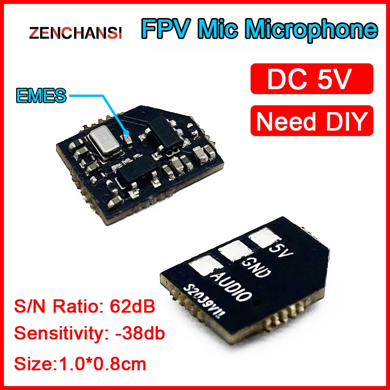 RXCRC 5V DC MIC Microphone Omnidirectional Microphone Module Omnidirectional Microphone Module use for RC Drone Transmitter VTX