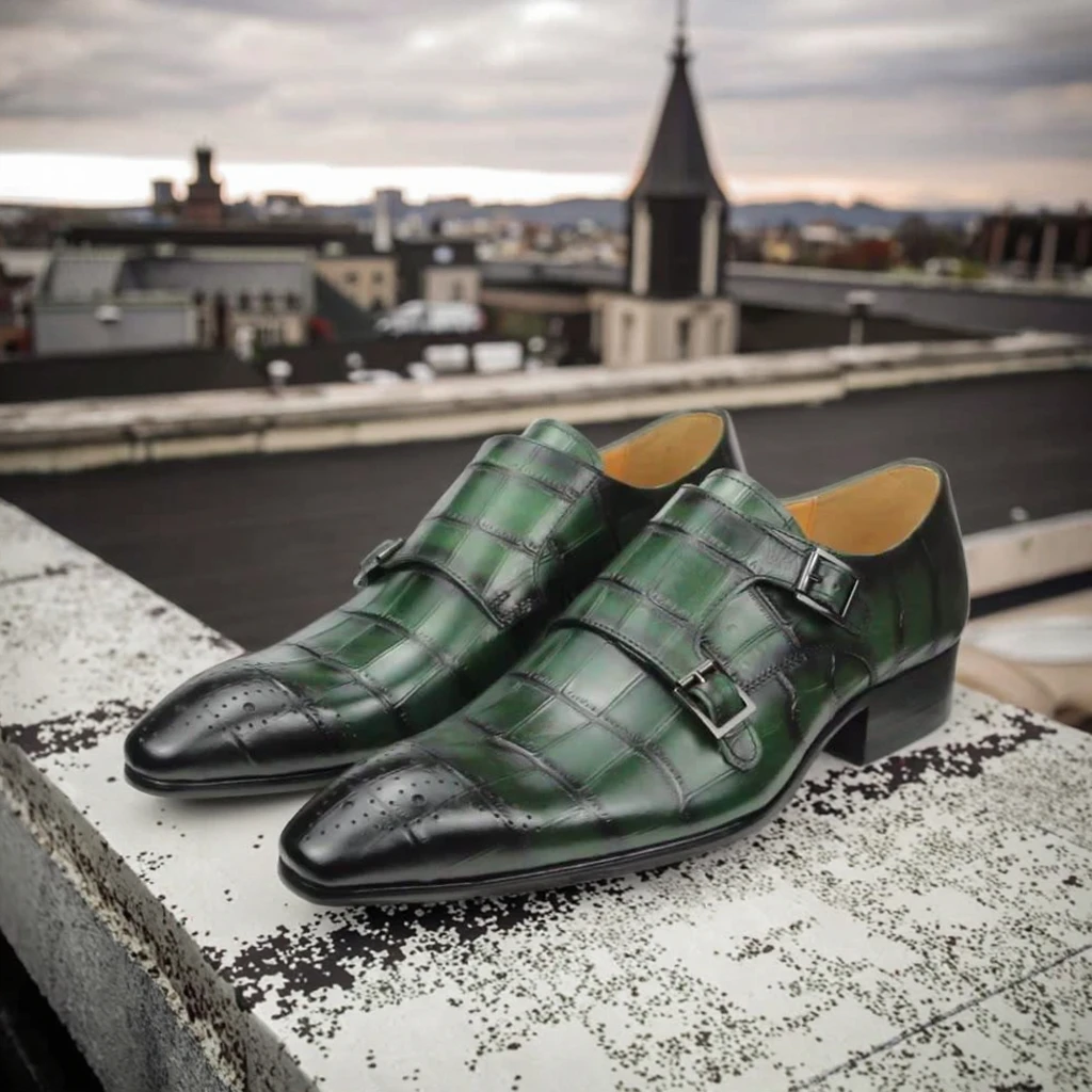 

Handmade Men's Leather Shoes Wedding Business Office Top Quality Classic Men's Dress Formal Shoes Genuine Leather Trendy Fashion