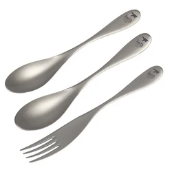 Keith Titanium Thicken Spoon Fork Kitchen Tableware for Dessert Coffee Soup Spoon Outdoor Camping Hiking Travel Tableware Ti5203
