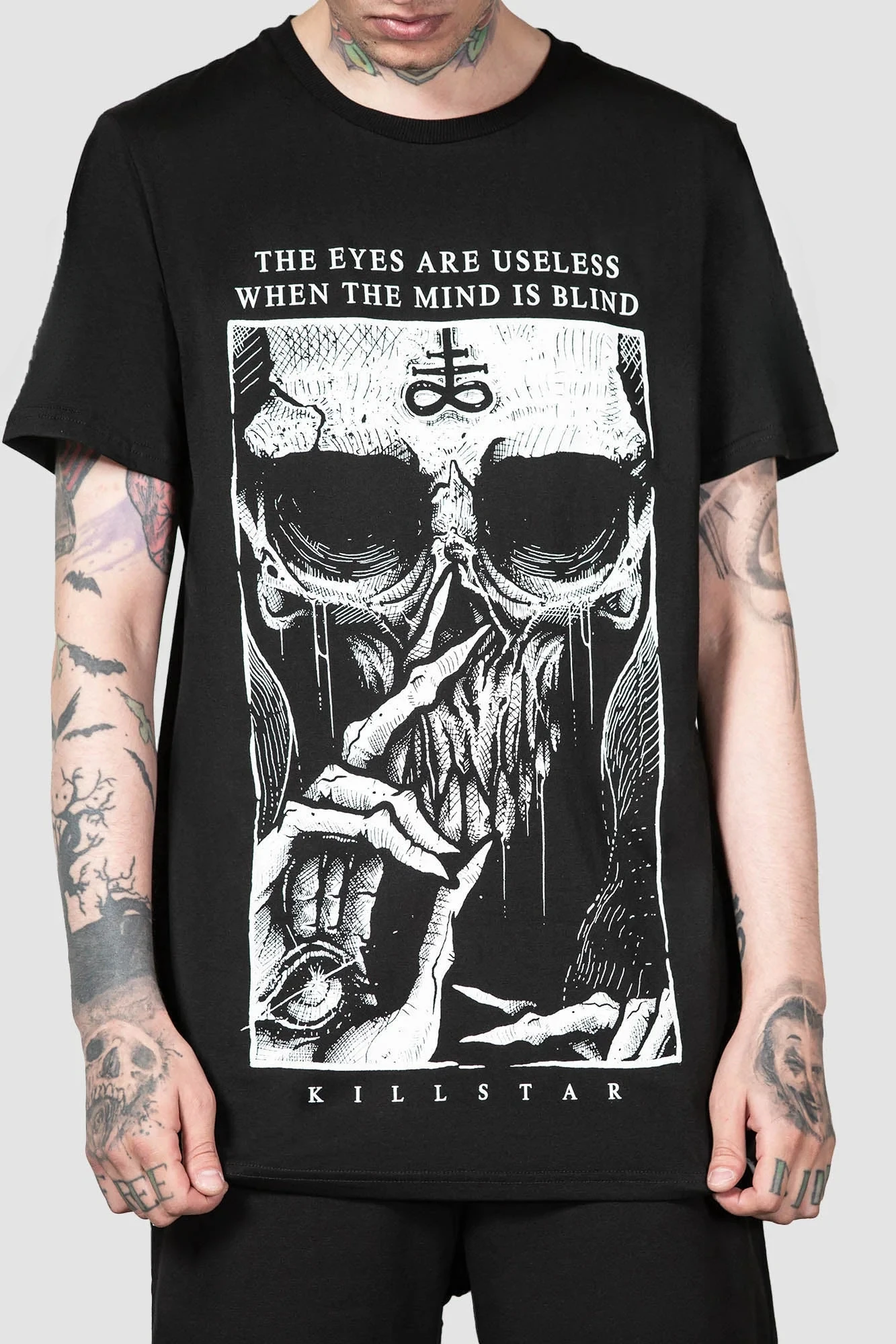Blind Mind Gothic Tattoo Art Retro Style Summer Casual T-Shirt Men's and Women's Luxury Brand  Top 2026