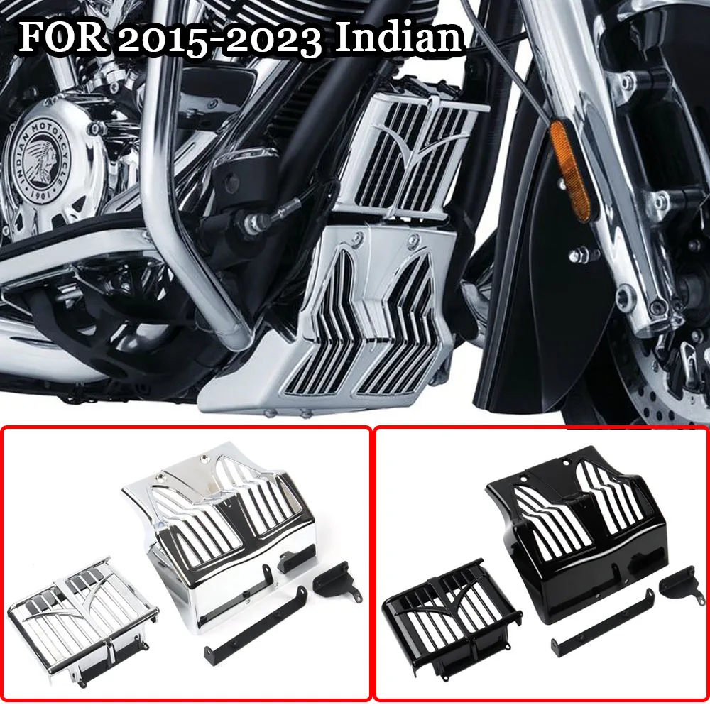 

New Motorcycle Accessories ABS Black/Chrome Fairing Lower Front Spoiler Air Dam Fairing Mudguard Cove FOR 2015-2023 Indian