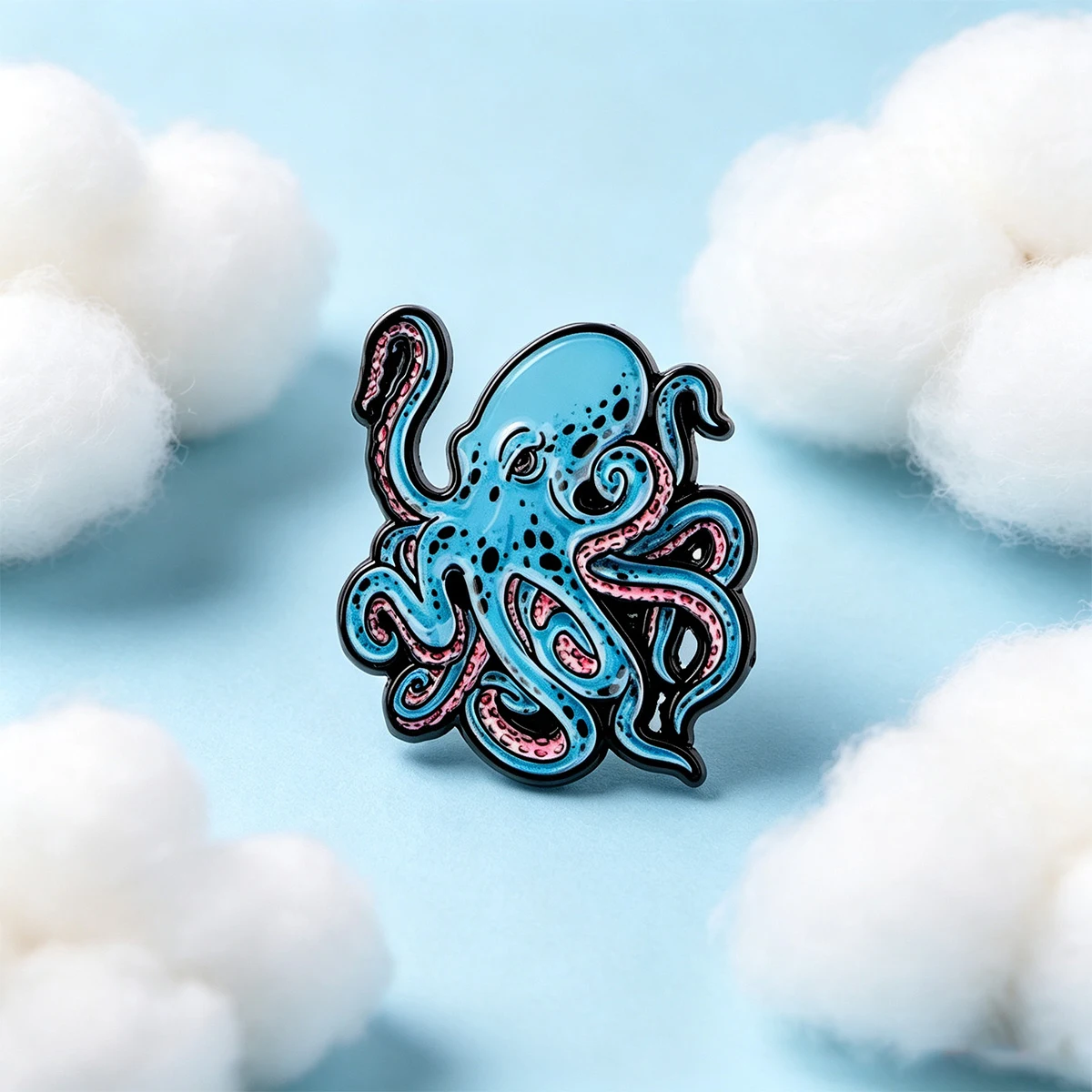 9 Stück Ozean-Kreaturen Oktopus Emaille-Pin Meerestier Anstecknadel für Rucksack Jeansjacke Einzigartiges Sammlerstück Abzeichen Ornament – Detail 5