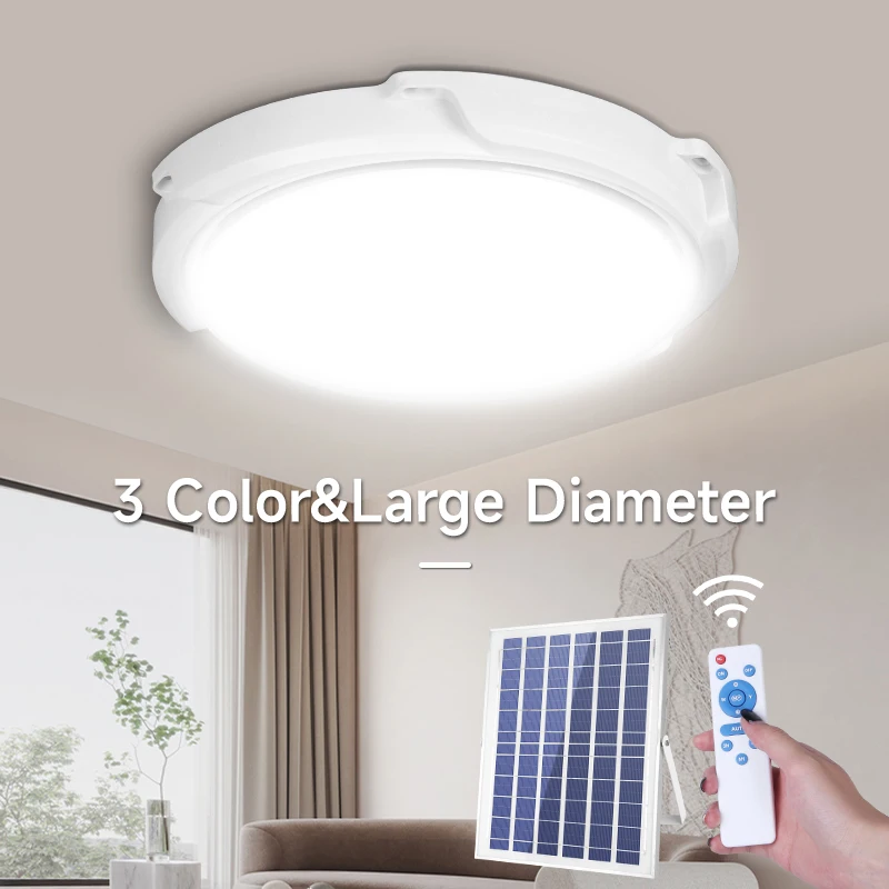 Lampe LED Solaire Imperméable Conforme à la Norme IP65, Éclairage d'Nik, Luminaire Décoratif de Plafond, Idéal pour une Véranda ou une Maison