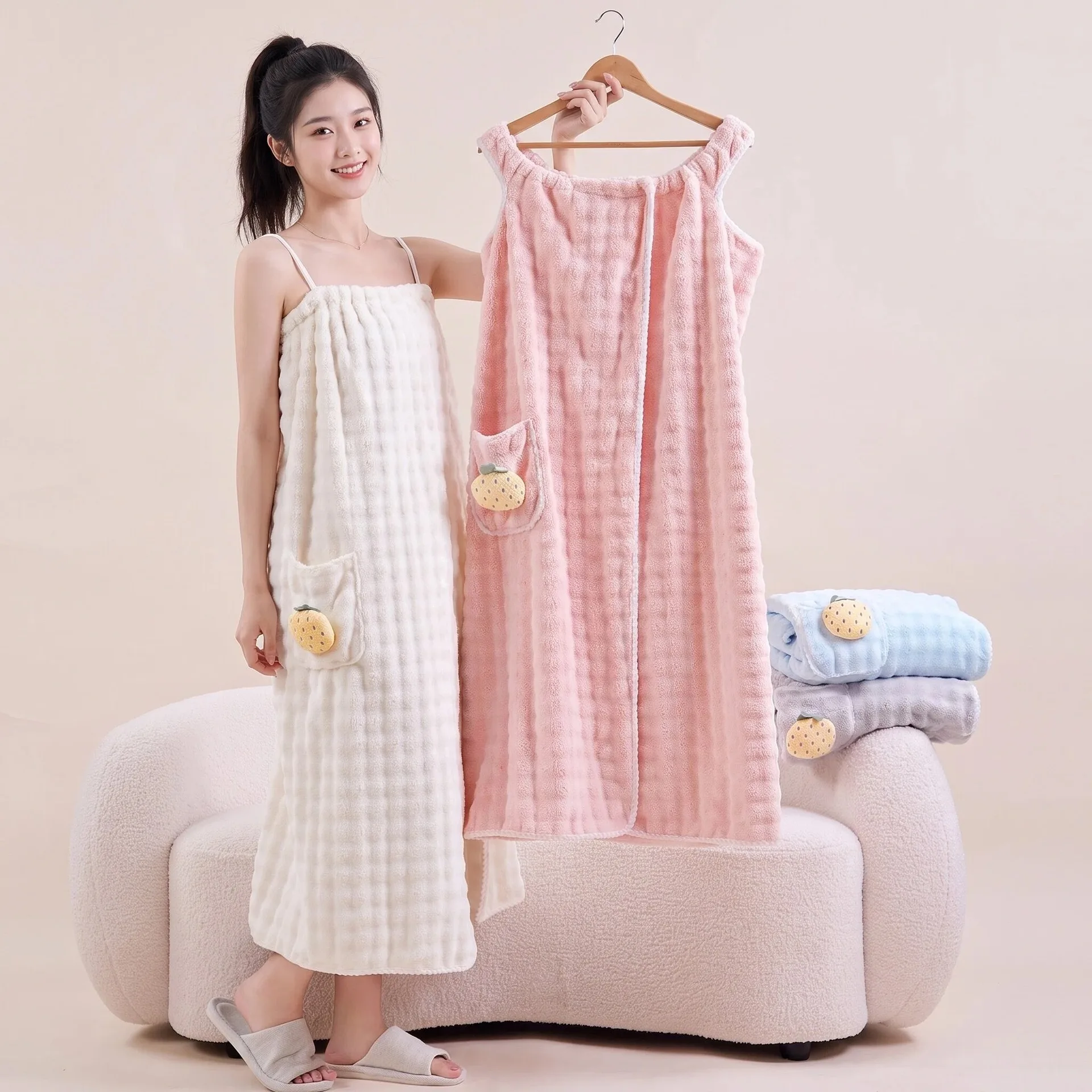 2026New Wearable Adult Strapless Bath Skirt Robe–Highly Absorbent & Quick-Drying Home-Use Bath Towel for Showering Everyday Wear