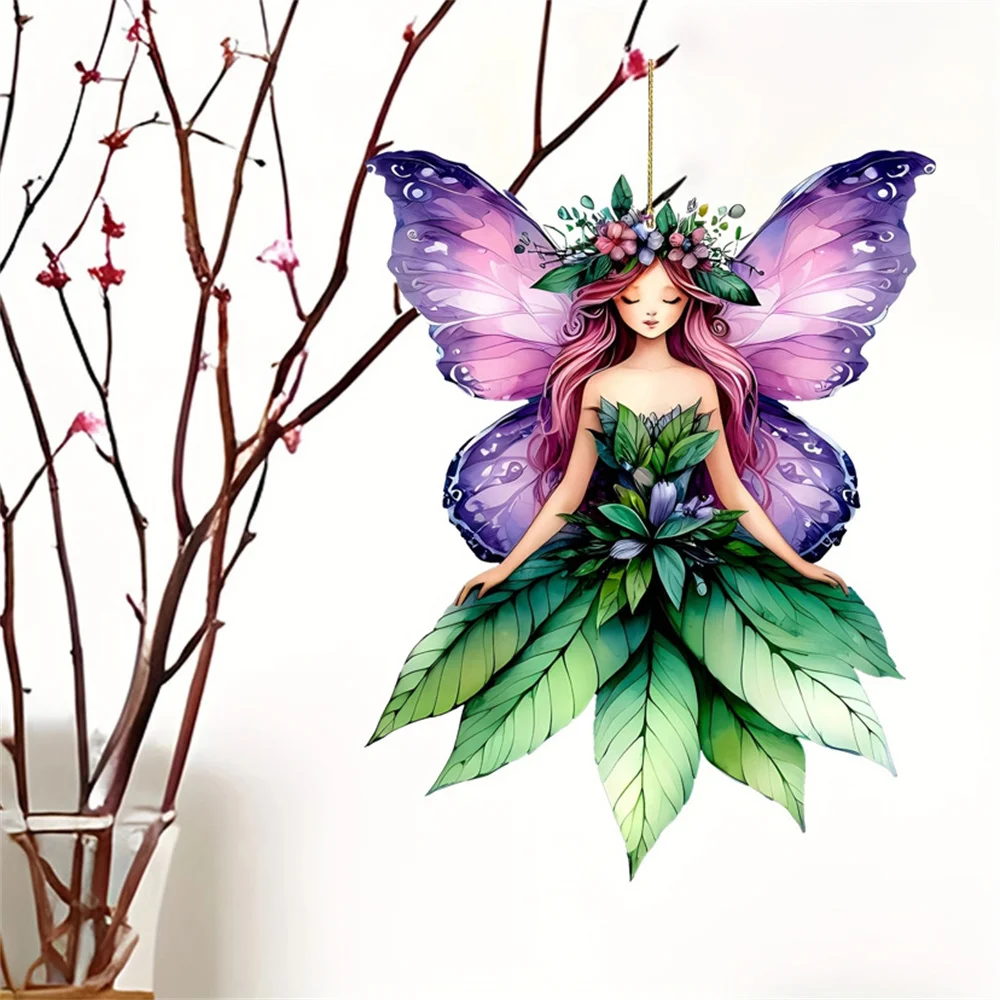 Home Decoration Handcrafted Shoulder Bag Pendant Acrylic Pendant Fairy Fairy Ornament For Seasonal Spring Home