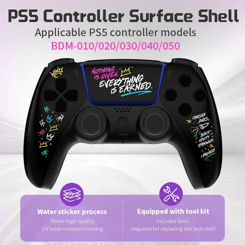 

Redesigned replacement front shell touch pad compatible with PS5 controller BDM-010,020,030,040,050-James pattern