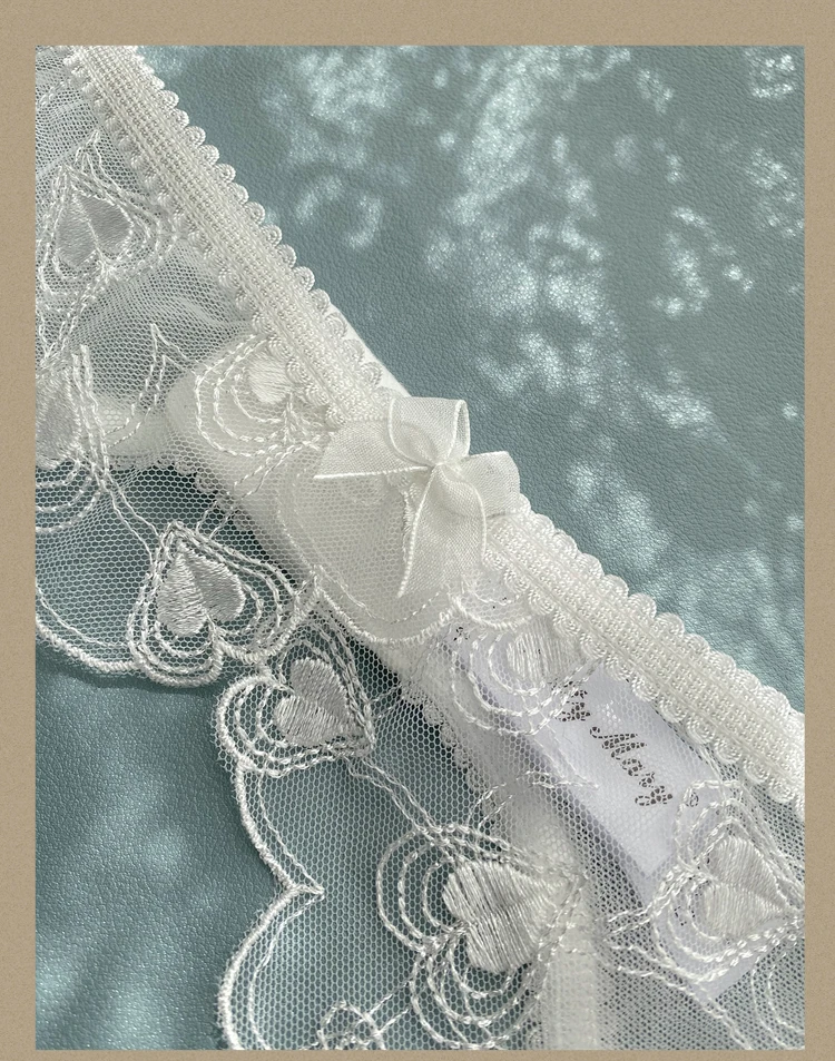 Clips Antideslizantes para Medias con Encaje de Corazón Clásico Retro, Cinturón de Ligas Sexy, Anillo Blanco para Pierna, Cin...